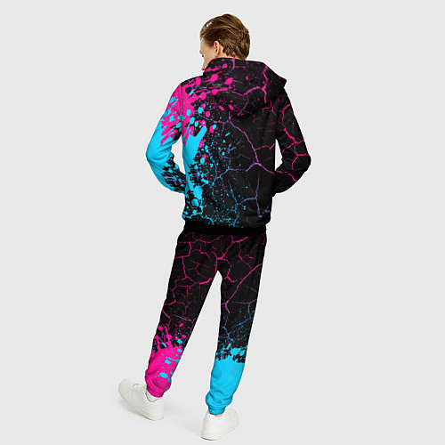 Мужской костюм DanMachi - neon gradient: по-вертикали / 3D-Черный – фото 4