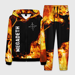Мужской костюм Megadeth и пылающий огонь