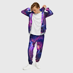 Костюм мужской Небула в космосе в фиолетовых тонах - нейронная се, цвет: 3D-меланж — фото 2