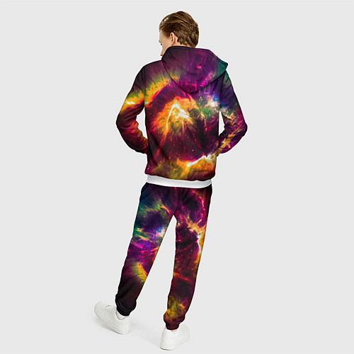 Мужской костюм Небула в космосе разноцветная - нейронная сеть / 3D-Белый – фото 4