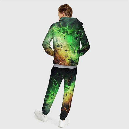 Мужской костюм Зеленый взрыв / 3D-Меланж – фото 4