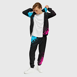 Костюм мужской FAW - neon gradient: надпись, символ, цвет: 3D-черный — фото 2