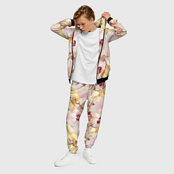 Костюм мужской Желтые и нежно-розовые орхидеи - паттерн, цвет: 3D-черный — фото 2