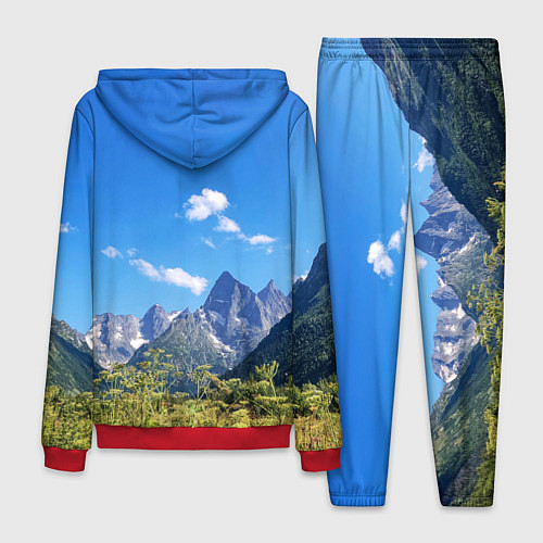 Мужской костюм Перечень гор России / 3D-Красный – фото 2