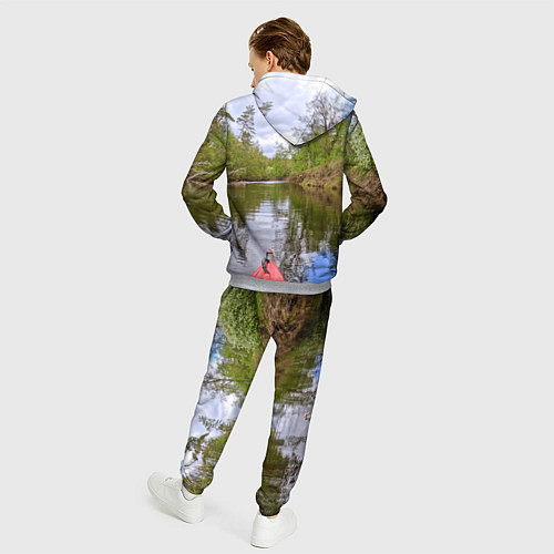 Мужской костюм Красная байдарка / 3D-Меланж – фото 4