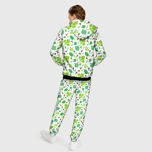 Мужской костюм Green plants / 3D-Черный – фото 4