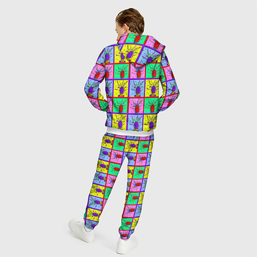 Мужской костюм Кактусы психодел / 3D-Белый – фото 4