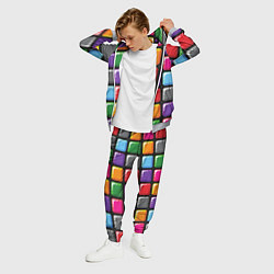 Костюм мужской Пиксельные кубики, цвет: 3D-меланж — фото 2