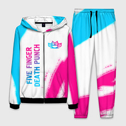 Мужской костюм Five Finger Death Punch neon gradient style: надпи