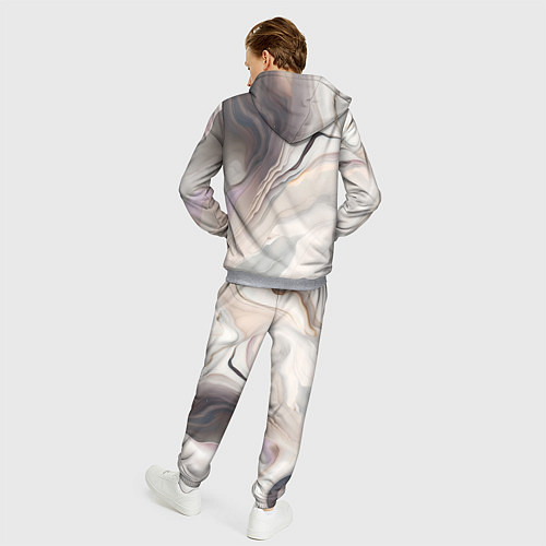 Мужской костюм Нежная мраморная текстура от нейросети / 3D-Меланж – фото 4