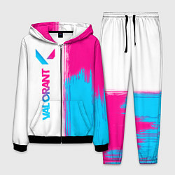 Мужской костюм Valorant neon gradient style: по-вертикали