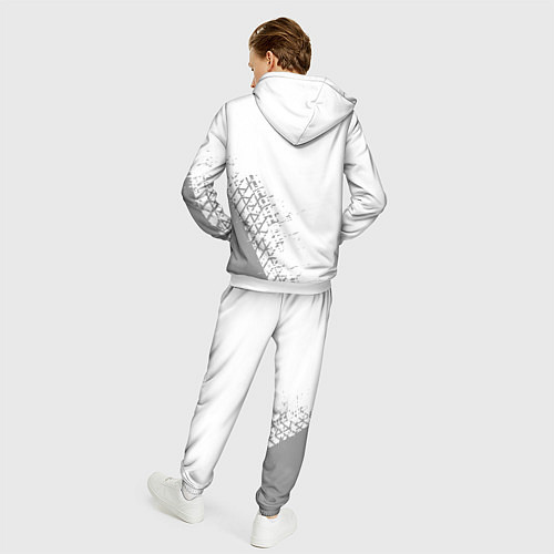 Мужской костюм Lifan speed на светлом фоне со следами шин: надпис / 3D-Белый – фото 4