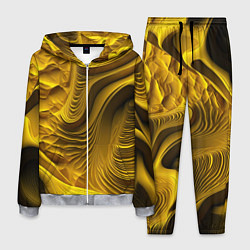 Костюм мужской Объемная желтая текстура, цвет: 3D-меланж