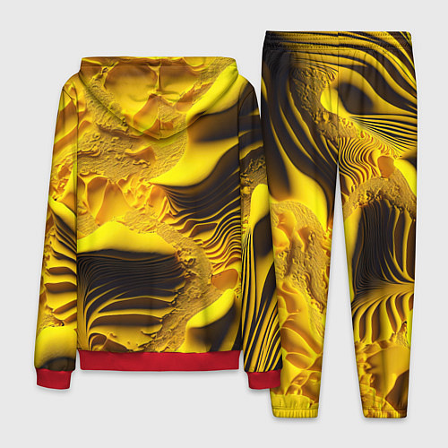 Мужской костюм Желтая объемная текстура / 3D-Красный – фото 2