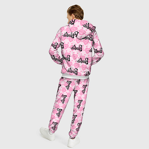Мужской костюм Логотип Барби и розовое кружево / 3D-Белый – фото 4