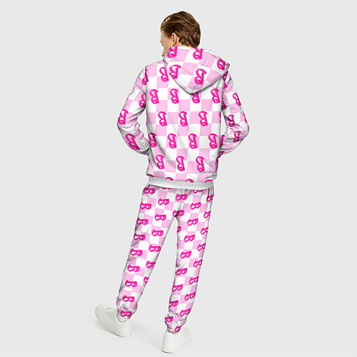 Мужской костюм Розовая шашка и Барби / 3D-Белый – фото 4