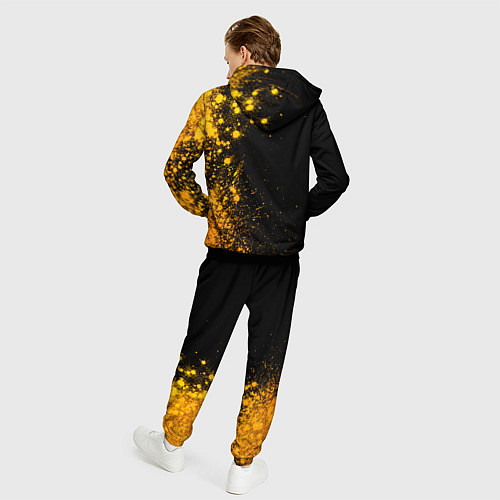 Мужской костюм Garbage - gold gradient: по-вертикали / 3D-Черный – фото 4