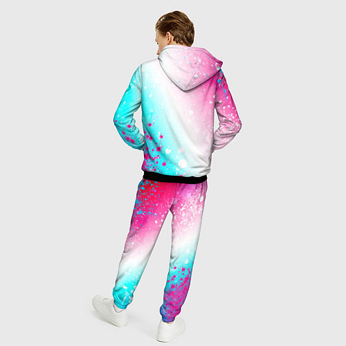 Мужской костюм Three Days Grace neon gradient style: надпись, сим / 3D-Черный – фото 4
