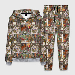 Мужской костюм Милые иллюстрации коллаж