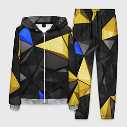 Мужской костюм Black yellow elements