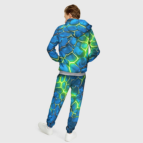 Мужской костюм Green blue neon / 3D-Меланж – фото 4