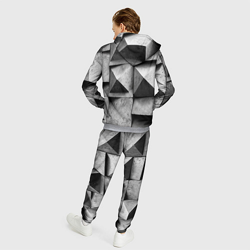 Мужской костюм Каменная оптическая иллюзия / 3D-Меланж – фото 4
