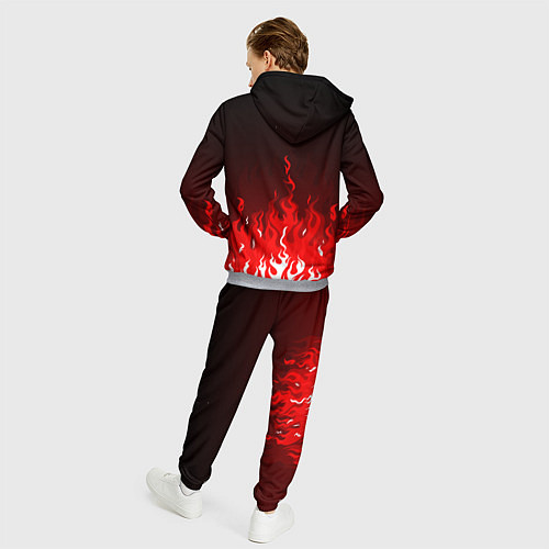 Мужской костюм Герб РФ - красное пламя / 3D-Меланж – фото 4