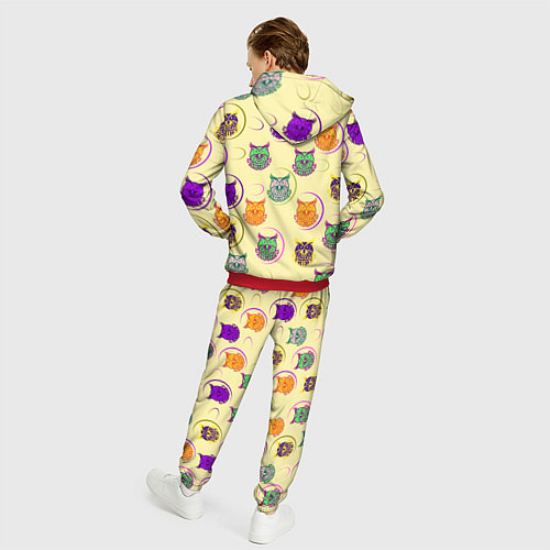 Мужской костюм Сова - разноцветные птицы / 3D-Красный – фото 4