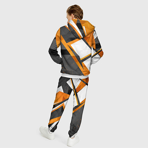 Мужской костюм Абстрактный полигональный узор Asiimov / 3D-Белый – фото 4