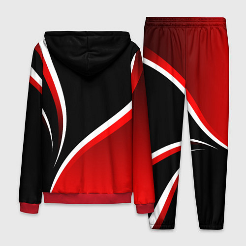 Мужской костюм Кавасаки - красные волны / 3D-Красный – фото 2