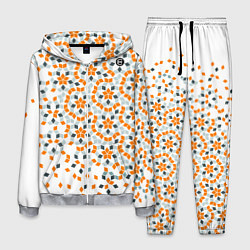 Костюм мужской Плитки Пенроуза в оранжево серой палитре, цвет: 3D-меланж