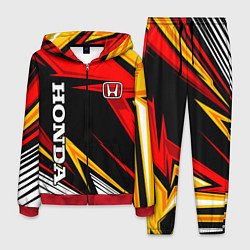 Костюм мужской Honda - красный и оранжевый, цвет: 3D-красный