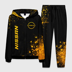 Мужской костюм Nissan - gold gradient: надпись, символ