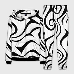 Костюм мужской Анималистическая абстракция зебры, цвет: 3D-черный