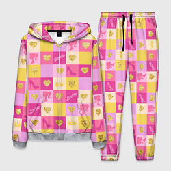 Мужской костюм Барби: желтые и розовые квадраты паттерн