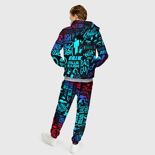 Мужской костюм Billie Eilish neon pattern / 3D-Меланж – фото 4