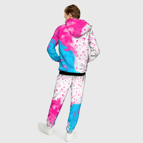 Мужской костюм Subaru neon gradient style: по-вертикали / 3D-Черный – фото 4