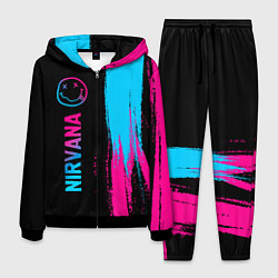 Костюм мужской Nirvana - neon gradient: по-вертикали, цвет: 3D-черный