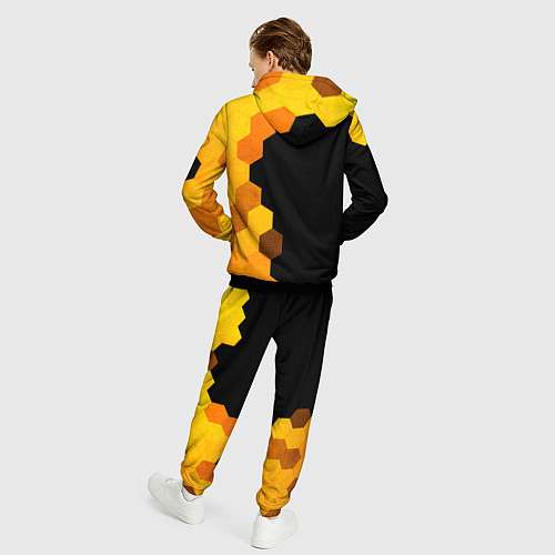 Мужской костюм SsangYong - gold gradient: по-вертикали / 3D-Черный – фото 4