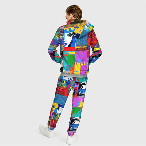 Мужской костюм Лоскутное одеяло - поп-арт / 3D-Меланж – фото 4