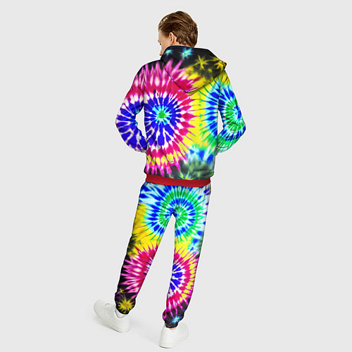 Мужской костюм Colorful floral composition - tie-dye / 3D-Красный – фото 4