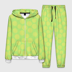 Мужской костюм Зеленый крупный горох геометрический орнамент