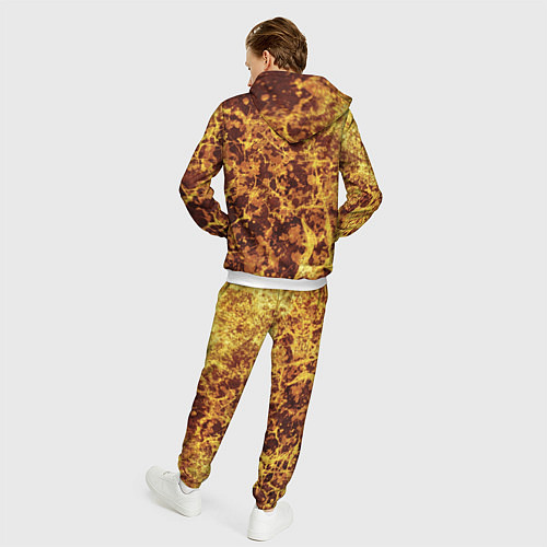 Мужской костюм Абстракция - желтый антрацит / 3D-Белый – фото 4