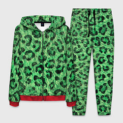 Мужской костюм Зелёный леопард паттерн