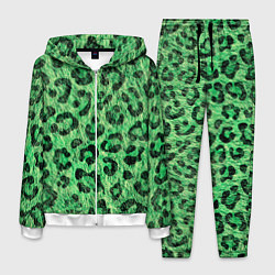 Костюм мужской Зелёный леопард паттерн, цвет: 3D-белый