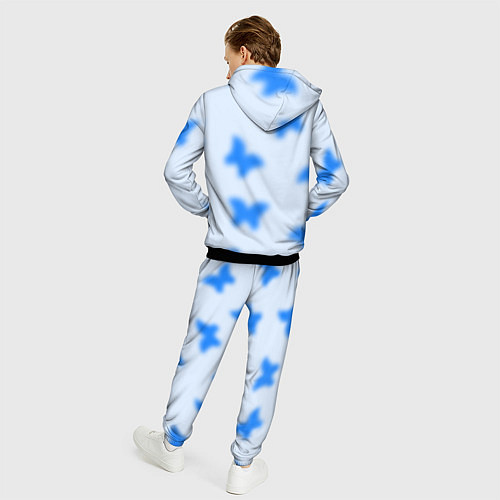 Мужской костюм Y2K blue butterfly / 3D-Черный – фото 4