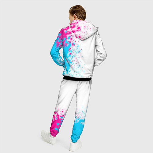 Мужской костюм Slipknot neon gradient style по-вертикали / 3D-Черный – фото 4