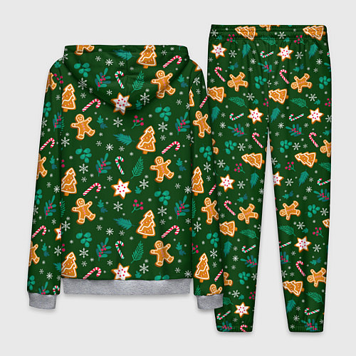 Мужской костюм New year pattern with green background / 3D-Меланж – фото 2