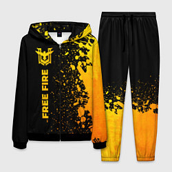 Костюм мужской Free Fire - gold gradient по-вертикали, цвет: 3D-черный