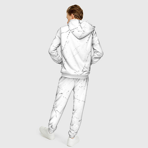 Мужской костюм Skillet glitch на светлом фоне вертикально / 3D-Белый – фото 4